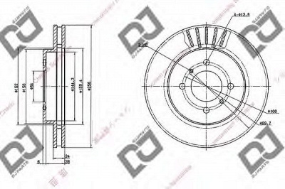 DJ PARTS bd1039 -  Тормозной диск